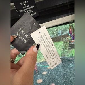 JKara New York Black Sheer long jacket, kimono, cape beading VTGE